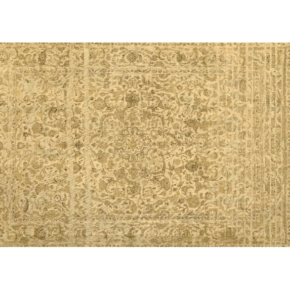 Ahgly Company Indoor Rectangle Abstract Brown Contemporary Area Rugs, 7' x 9'