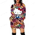 thumbnail image 5 of Sudadera con capucha con estampado de HELLO KITTY para mujer, primavera y otoño, sudadera Y2K, informal, cuello redondo, manga larga, sudaderas largas e informales, 5 of 5