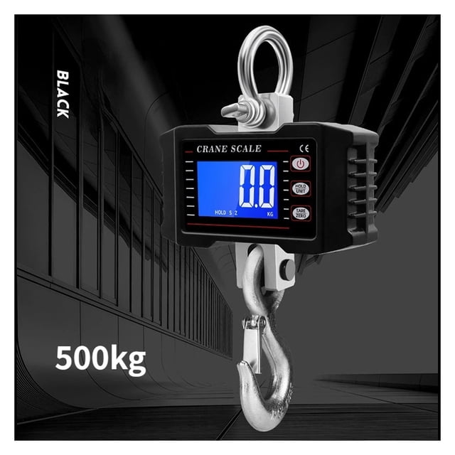 Balance Suspendue Numérique 1000Kg/500Kg, Balance de Grue Portable, Balance de Grue Robuste avec Rétroéclairage LCD, Crochet Industriel, Unité de Changement, Très Robuste