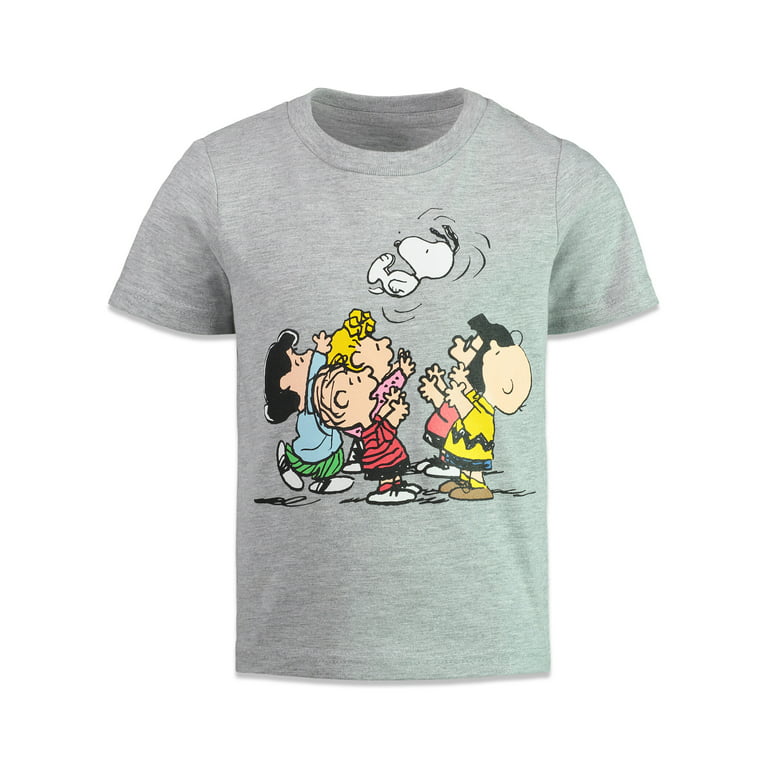 PEANUTS Woodstock Snoopy Charlie Brown Toddler Boys 4 Pack T-Shirts to Kid - Walmart.com
