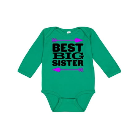 

Inktastic Best Big Sister Gift Baby Girl Long Sleeve Bodysuit