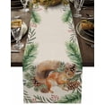 thumbnail image 5 of Vintage Squirrel on Linen Table Runner 13x36in Non-Slip Cotton Linen Table Runners, Pastoral Plant Pine Cone Dresser Scarves TableRunner for Dinner Kitchen Dining Wedding Party, 5 of 9