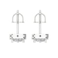 thumbnail image 4 of 14K Solid Gold Screw Back Stud Earrings for Women | 1.021 cttw Triangle Cut Simulated Diamond | White Gold, 4 of 5