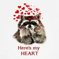 thumbnail image 3 of CafePress - Here's My Heart Cute Raccoon Blowing Kisses Quote - Cotton Baseball Jersey, 3/4 Raglan Sleeve Shirt, 3 of 4