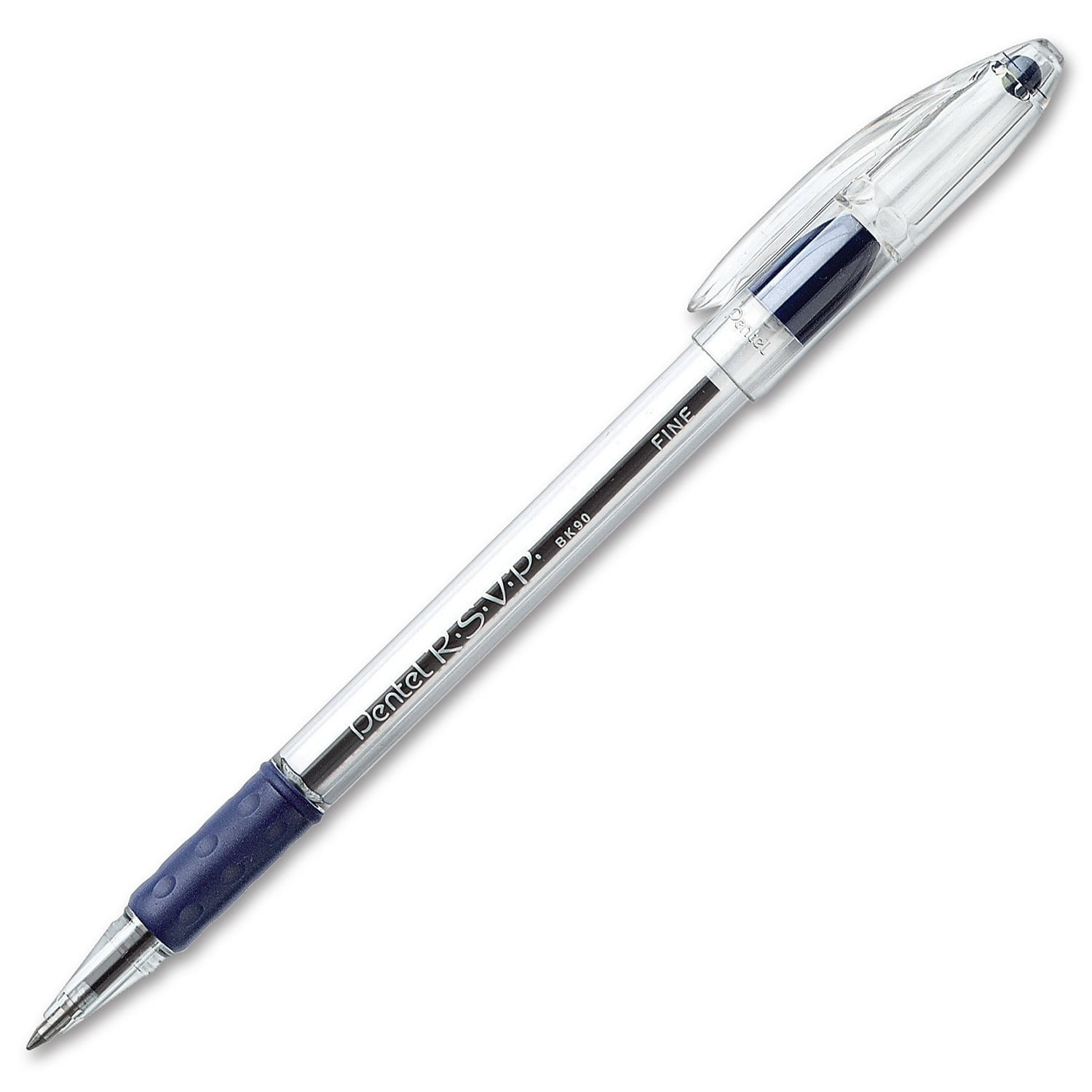 Pentel R.S.V.P. Ballpoint Pen, Fine Point, Blue, Pack of 24