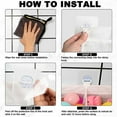 thumbnail image 6 of Linnome Bathroom Toy Storage Bag Hanging Mesh Organizer Net With Suction Cups For Bathtub Pool s Playset Large Capacity, 6 of 6
