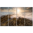 thumbnail image 2 of Sea Waves Impact on Rocky Shore - Beach Photo Canvas Print, 2 of 3