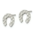 thumbnail image 2 of 925 Sterling Silver Horseshoe Mini Earrings; for Adults and Teens; for Women and Men, 2 of 3