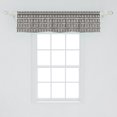 thumbnail image 2 of Ambesonne Tribal Window Valance, Curvilinear Lines and Shapes, 54" X 12", Charcoal Grey Eggshell, 2 of 3