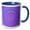 Blue/White, variant on 3drose, Geometrical Gradient Abstract Concentric Circle Background Design, 11oz Two-tone Yellow Mug