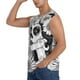 thumbnail image 3 of Fotbe Floral Sugar Skull Portrait Men's Camiseta sin Mangas Estampada para Hombres, Playera Casual para Gimnasio, Entrenamiento, Playa-3X-Large, 3 of 7