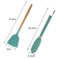 thumbnail image 2 of Utensilios de cocina de silicona antiadherentes con mango de madera Juego de utensilios de cocina para utensilios de cocina antiadherentes, 2 of 5