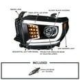 thumbnail image 4 of Spec-D Tuning Glossy Black Smoke LED Light Bar Projector Headlights w/ Sequential LED Signal Compatible with 2014-2021 Toyota Tundra, Left + Right Pair Headlamps Assembly, 4 of 6