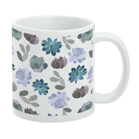 Cool Succulents and Cactus White Mug