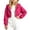 Hot Pink, variant on Kids Girls Full Zip Cropped Hoodies Casual Long Sleeve Hooded Sweatshirt Fleece Jogger Jacket Fall Tops Gray 13-14 Years Fashion