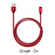 thumbnail image 5 of Cable USB trenzado de nailon de carga rápida de 2 m para Samsung, Huawei, LG, Sony, HTC, Nexus, Xiaomi Redmi Note 5 6 Pro, Wiko Lenny Jerry 2 3, etc. - Rojo, 5 of 5