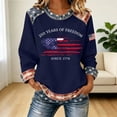 thumbnail image 2 of XIAOCHA Women's US Flag Print Sweatshirt Long Sleeve Crew Neck Pullover Top Soft Patriotic Casual Sweatshirts, 2 of 4
