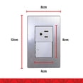 thumbnail image 3 of Placa Armada Apagador y Contacto Set 2PZ Cordoba Acero Inoxidable Sanelec 4632, 3 of 5