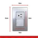 thumbnail image 3 of Placa Armada Apagador y Contacto Set 2PZ Cordoba Acero Inoxidable Sanelec 4632, 3 of 5