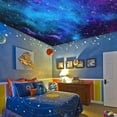 thumbnail image 4 of Tapiz extra grande del espacio de la galaxia para el dormitorio Estética Azul Cielo estrellado Estrellas Universo Tapiz Nebulosa misteriosa Colgante de pared Decoración de fondo para el dormitori, 4 of 5