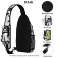 thumbnail image 3 of Crossbody Sling Backpack for Women Men Black and White Starfish Shoulder Sling Crossbody Casual Chest Bag for Travel Sports Running Hiking, 3 of 6