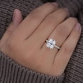 thumbnail image 4 of Cora Jewellery 3.5CT Radiant Moissanite Engagement Ring for Women, 10K White Gold, 3.5 US, 4 of 8
