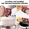 thumbnail image 3 of colorful Dog print Oven Mitts Heat Resistant - Soft Lining Silicone Mini Oven Mitts with HangingLoop, Kitchen Oven Gloves Heat Resistant 500℉ for Cooking Baking Microwave, 3 of 7