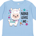 thumbnail image 4 of Inktastic Nana Loves Me- Cute and Happy Llama Boys or Girls Long Sleeve Toddler T-Shirt, 4 of 5