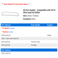 thumbnail image 2 of Oil Pan Gasket - Compatible with 2019 - 2024 Audi Q3 DSNA 2020 2021 2022 2023, 2 of 2