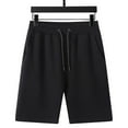 thumbnail image 5 of BiZtdJrK Loose Casual Cargo Shorts for Men Big and Tall Drawstring Summer Shorts Comfy Breathable Lounge Shorts with Pockets on sale or clearance Black M, 5 of 6