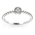 thumbnail image 2 of Sz 4.5 Solid 10K White Gold Diamond Bead Style Round Cluster Wedding Engagement Ring, 2 of 4