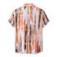 thumbnail image 3 of Camisas s Para Hombre De Vestir Camisa Casual Top de hombres Camisa de impresión de manga corta de manga corta Gire single respirated Camisas de cuello de abajo Fashion Button Top (Orange, M), 3 of 6