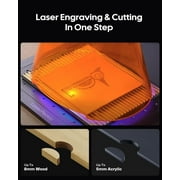 LaserPecker LP4 Dual-Laser Engraver, Portable 8K 240,000mm/Min Engraving, Auto-Switch IR/Diode for Metal/Wood/Acrylic, Smart Screen Repeat & 160x120mm Area, Basic Set