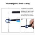 thumbnail image 3 of Peggybuy Archery Metal D Loop U Nock Compound Rope Release Bow D Ring with Wrench (Blue), 3 of 6