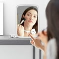thumbnail image 3 of Pysona LED Makeup Mirror Touch Screen 3 Light Portable Standing Folding Vanity Mirroir with 5x Magnifying Compect Cosmetics LED Mirror, 3 of 4