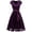Grape, variant on Dressystar Women Floral Lace Short Bridesmaid Dress Female Cap Sleeve Cocktail Party Dress