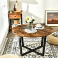 thumbnail image 3 of Costway Table Basse Ronde Style Industriel Table d'Appoint Cocktail avec Cadre en Métal, 3 of 10