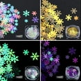 thumbnail image 3 of comerut 1 Box Christmas Decor 3D Glitter Snowflake Nail Art Sequins Ultra-thin Flake, 3 of 5
