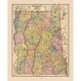 thumbnail image 3 of Cram 20x24 Black Modern Framed Museum Art Print Titled - New Hampshire, Vermont - Cram 1888, 3 of 5