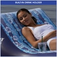 Aqua Ultra-Cushioned Unisex Blue Pool Lounge and Pool Float - Walmart.com