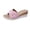 Pink, variant on Platform Wedges Sandals for Women Summer Slip on Espadrille Flatform Slides Open Toe Adjustable Buckle Bohemia Beach Raffia Beach Sandals White 41