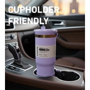 Hydrapeak Nomad 32 oz Tumbler with Handle and Straw Lid, Scallop Silicone Boot, Gold Trim, Leakproof, Double Insulated Stainless Steel Cup, Whisper Pink