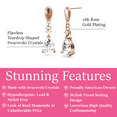thumbnail image 3 of Cate & Chloe Zoey 18k Rose Gold Plated Teardrop Earrings with Swarovski Crystals Gift for Women, 3 of 6