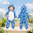 thumbnail image 6 of AWZXDE Girls Hooded Rompers for Toddlers Girl Animal Turtle Jumpsuits Floral Print Coverall for Holiday Dress Up, 6 of 6