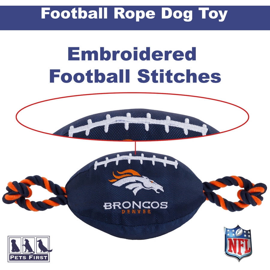 Pets First Nfl Denver Broncos Nylon Football-Licensed
