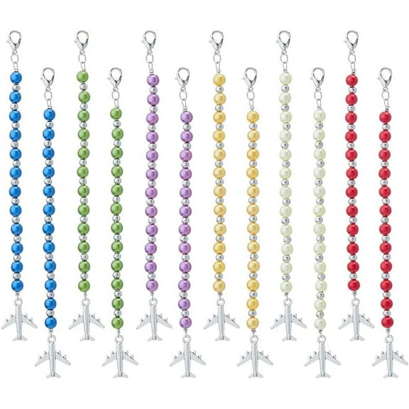 12PCS 6Colors Zipper Helper Pulls - Dresses & Airplane Zippers 15cm HJEW-FH00031F-US22
