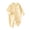 Yellow, variant on YunPes Newborn Baby Girls & Boys Soft Cotton Rompers Button Long Sleeve Onepieces 0-24 Months Unisex Footless Infant Bodysuits