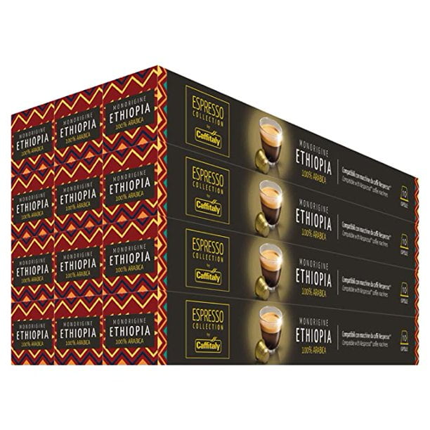 Caffitaly Coffee Capsules Compatible with Nespresso Dark Roast Ethiopia
