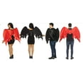 thumbnail image 2 of Adult Black/Satin Wings, 2 of 2