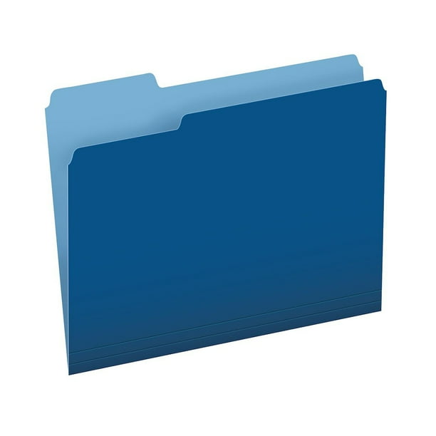 Fólder Carta Pendaflex, Ceja 1/3, Azul Marino, Cj. de 100